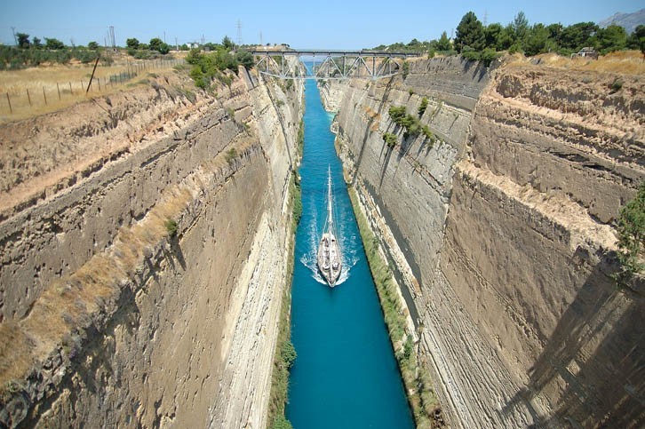 Découverte du Canal de Corinthe