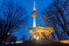 Coucher de soleil depuis la Namsan Tower