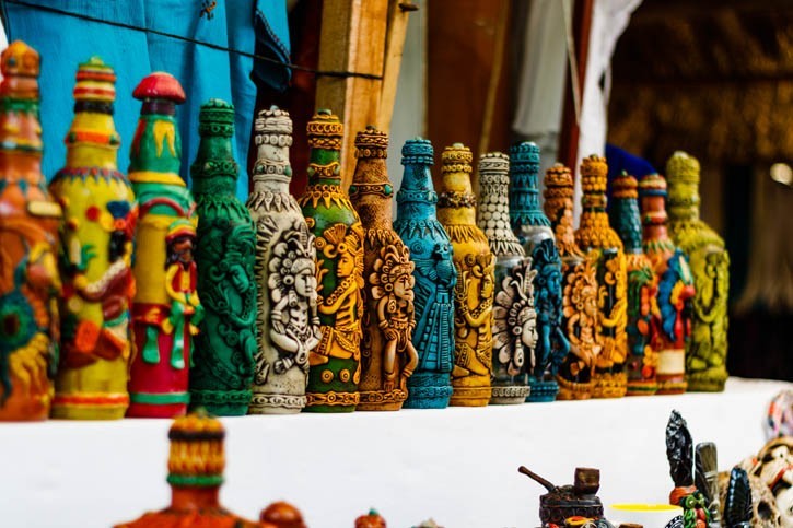 Bouteilles décoratives de Puerto Quetzal